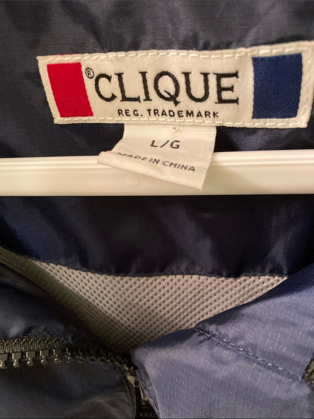 Clique Men's Navy Windbreaker Jacket - Lightweight Everyday Layer